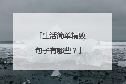 生活简单精致句子有哪些？