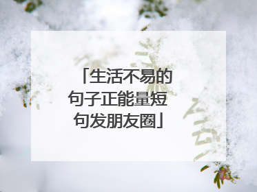 生活不易的句子正能量短句发朋友圈