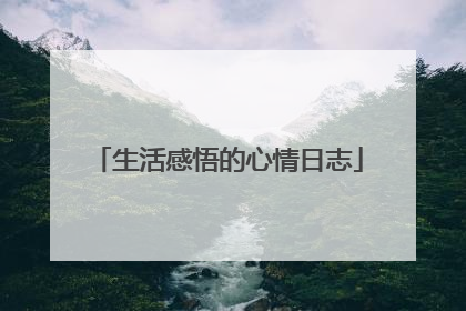 生活感悟的心情日志