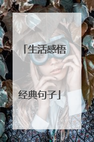生活感悟经典句子