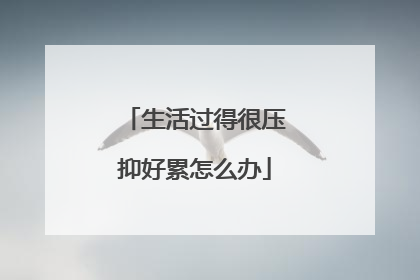 生活过得很压抑好累怎么办