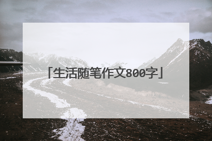 生活随笔作文800字