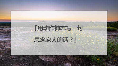 用动作神态写一句思念家人的话？