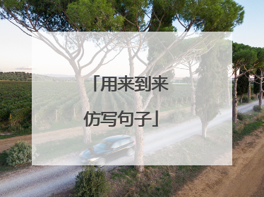 用来到来仿写句子