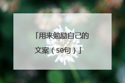 用来勉励自己的文案（50句）