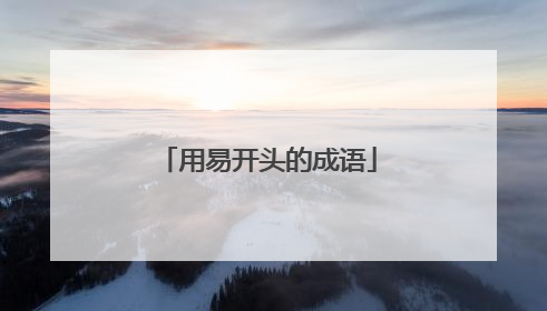 用易开头的成语