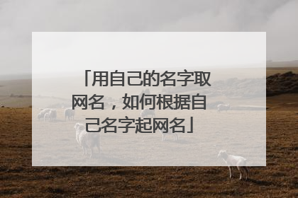 用自己的名字取网名,如何根据自己名字起网名