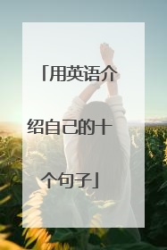 用英语介绍自己的十个句子