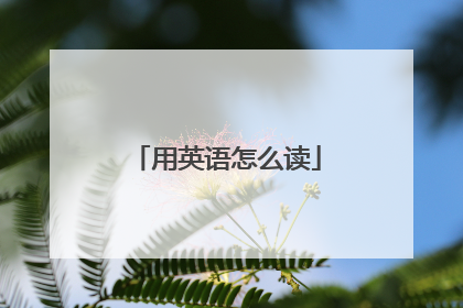 用英语怎么读