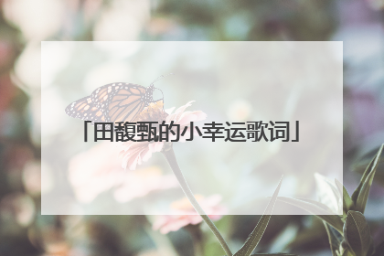 田馥甄的小幸运歌词