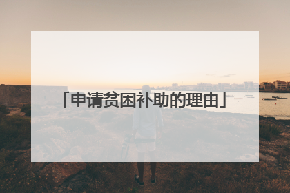 申请贫困补助的理由