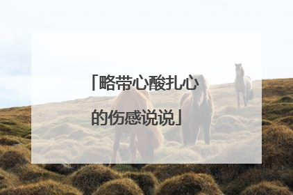 略带心酸扎心的伤感说说