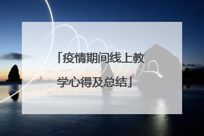 疫情期间线上教学心得及总结