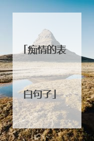 痴情的表白句子