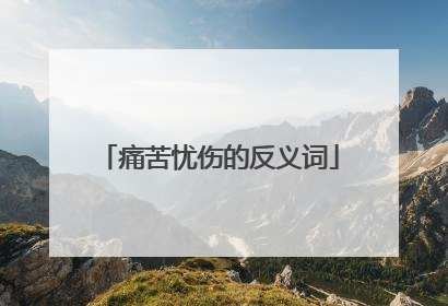 痛苦忧伤的反义词