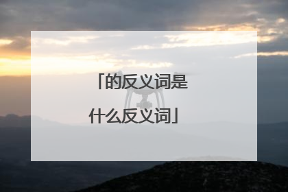 的反义词是什么反义词