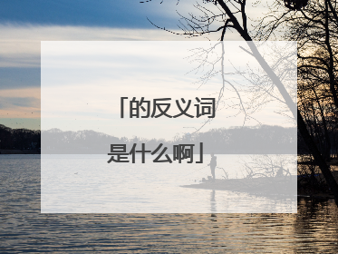 的反义词是什么啊
