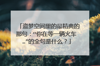 盗梦空间里的最精典的那句：“你在等一辆火车…”的全句是什么？