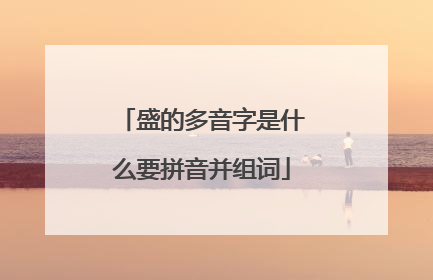 盛的多音字是什么要拼音并组词