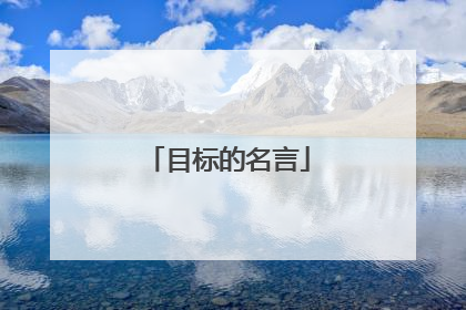 目标的名言