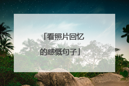 看照片回忆的感慨句子