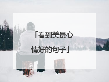 看到美景心情好的句子