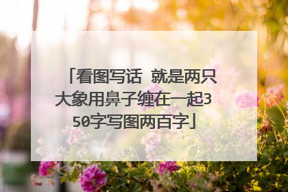 看图写话 就是两只大象用鼻子缠在一起350字写图两百字