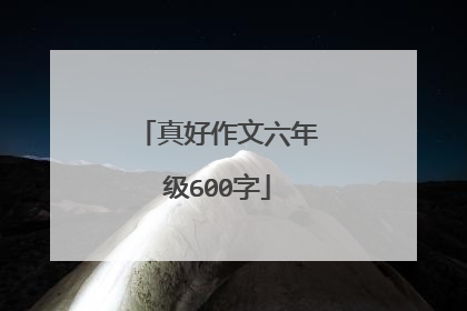 真好作文六年级600字