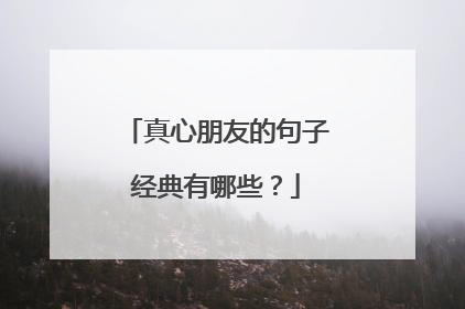 真心朋友的句子经典有哪些?