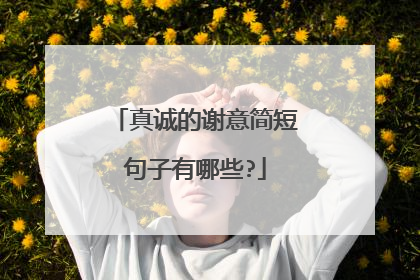 真诚的谢意简短句子有哪些?