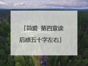 简爱 第四章读后感五十字左右