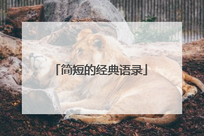 简短的经典语录