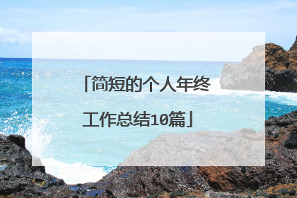 简短的个人年终工作总结10篇