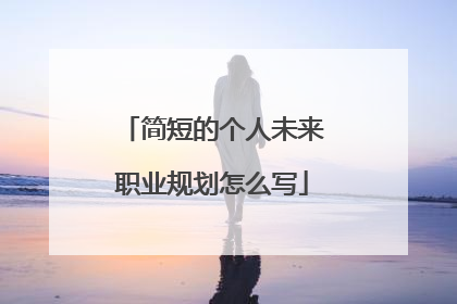 简短的个人未来职业规划怎么写