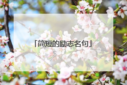 简短的励志名句