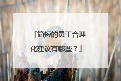 简短的员工合理化建议有哪些？