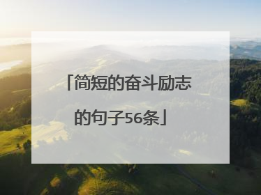简短的奋斗励志的句子56条