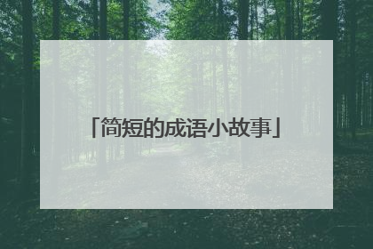 简短的成语小故事