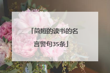 简短的读书的名言警句35条
