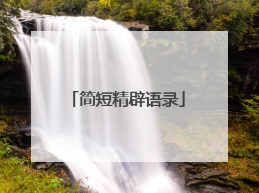 简短精辟语录