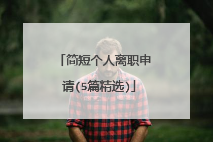 简短个人离职申请(5篇精选)