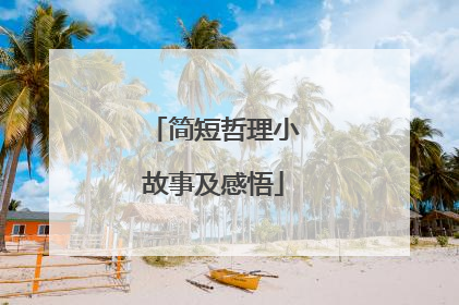 简短哲理小故事及感悟
