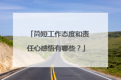 简短工作态度和责任心感悟有哪些？
