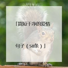 简短干净的爱情句子（50条）