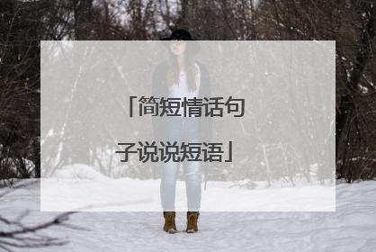 简短情话句子说说短语