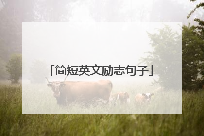 简短英文励志句子