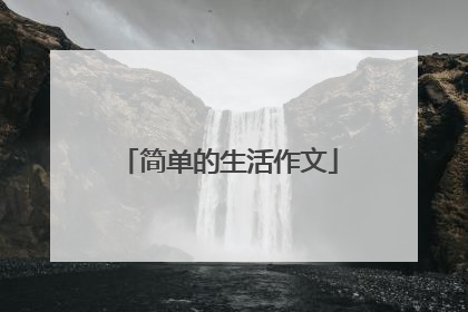 简单的生活作文