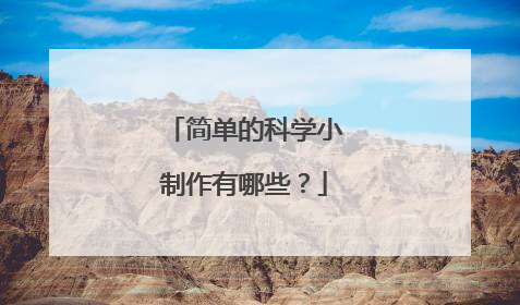 简单的科学小制作有哪些?