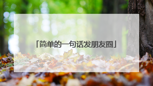 简单的一句话发朋友圈