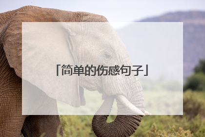 简单的伤感句子
